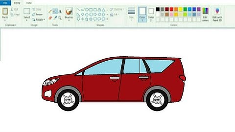 How do draw Innova crysta in ms Paint / Toyota cars