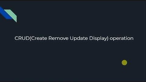 Asp.net mvc CRUD operation part 1