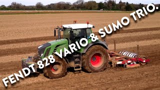 4Kᵁᴴᴰ April 2024: Joe and his Fendt 828 Vario working in Foxhall with a Sumo Trio 3m cultivator