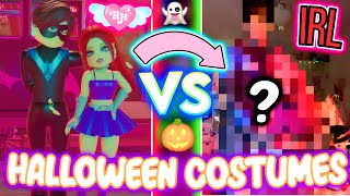 HALLOWEEN COSTUMES IRL VS IN ROYALE HIGH ROBLOX Royale High Royalloween Campus 3 Outfit Challenge