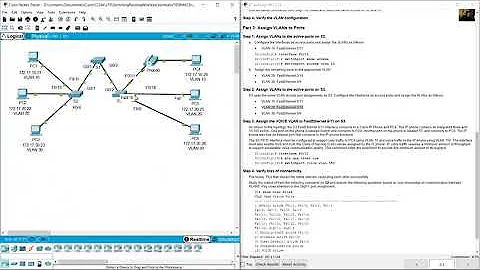3.3.12 Packet Tracer - VLAN Configuration
