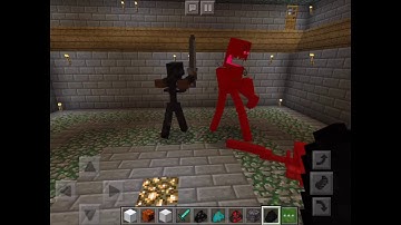 Minecraft PE Mob Battle Mutant Enderman vs Mutant Wither Skeleton