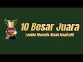 Daftar 10 Besar Juara Lomba "Khidmatku 'tuk Meraih Ridha Ayah & Ibu"