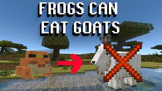 So Frogs are eating Goats in Minecraft 1.18.10.26
OOF So Frogs are eating Goats in Minecraft 1.18.10.26