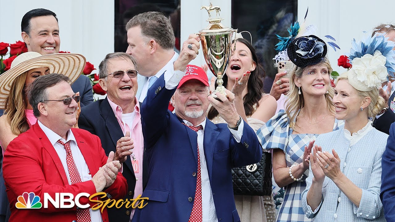 Rich Strike owner Rick Dawson accepts Kentucky Derby trophy NBC