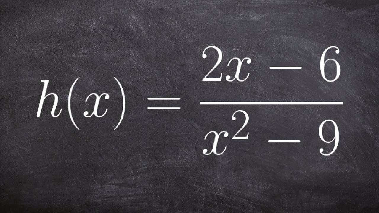 Identifying vertical, horizontal asymptotes and holes - YouTube