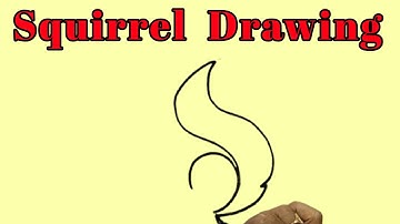 How to draw a squirrel easily | Squirrel drawing easy from number 9 | Squirrel drawing step by step