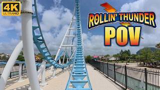 Rollin Thunder POV (4K 60FPS), Tropic Falls Zamperla Thunderbolt Coaster | Non-Copyright