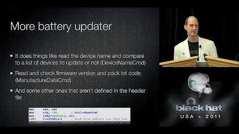 Battery Firmware Hacking   Charlie miller