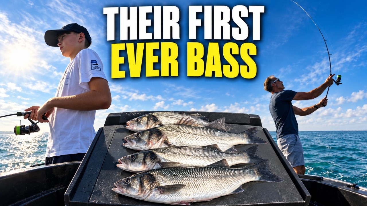 YouTube thumbnail: How I Helped Two Complete Beginners Catch Bass on Their First Trip