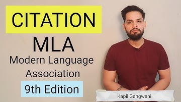 Citation in Research MLA 9th edition