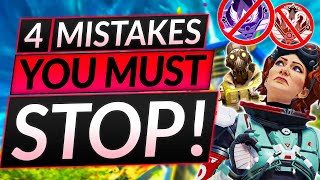 4 MORE BRUTAL Mistakes Keeping You HARDSTUCK - BEST Tips to RANK UP - Apex Legends Guide