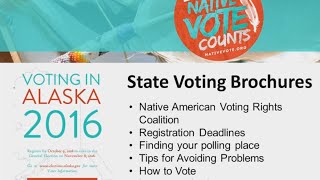 Native Vote Action Week  Voter Registration Tools
