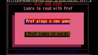 ATARI ST play and read ROFESSOR LOOKS AT WORDS LEARN TO READ with prof level i PROFESSOR prisma STOS