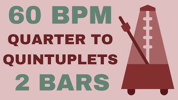 Metronome Click Track - 2 Bars Quarter to Quintuplet Notes 60 bpm - Smartronome