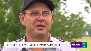 Hero dog helps track down missing child