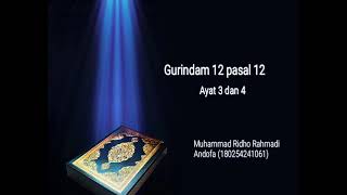 Gurindam 12, pasal 12, ayat 3dan 14