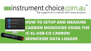 How to Set Up and Measure Carbon Monoxide using the IC-EL-USB-CO Carbon Monoxide Data Logger