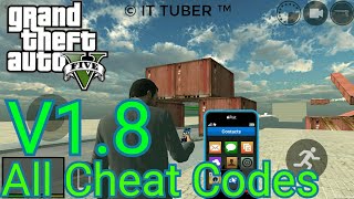 GTA 5 Android - 1.8 All CHEAT CODES screenshot 5