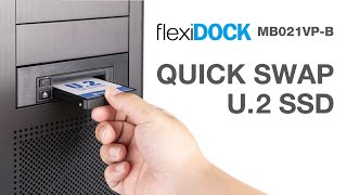ICY DOCK Removable U.2 NVMe SSD Docking Enclosure | FlexiDOCK MB021VP-B