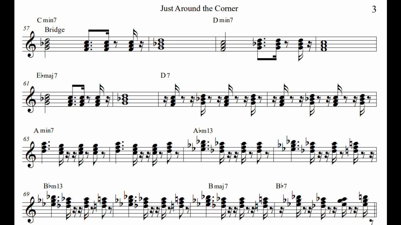 Herbie Hancock - Just Around the Corner Solo Transcription