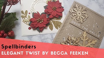 Spellbinders Elegant Twist Etched Dies Collection by Becca Feeken | Christmas Cards