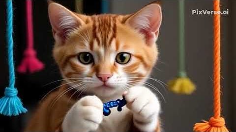 Uhh… 😺 Which string should I pull!? So many choices, not enough paws! #shorts #tabbycat