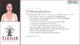 AUE2601 - Topic 3&4 (A) - Background to the Audit Process