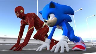 Sonic vs Flash Race Full Movie Animated Cartoon Part 1 2 3 to 7 Who is Faster Sonic The Hedgehog