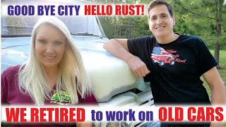 We retired to work on old cars! A week of our new life!