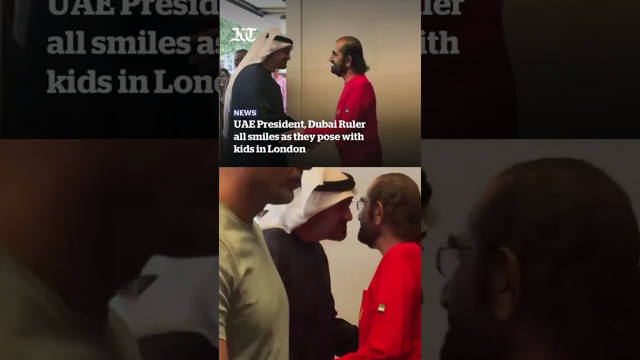 UAE President, Dubai Ruler all smiles as they pose with kids in London