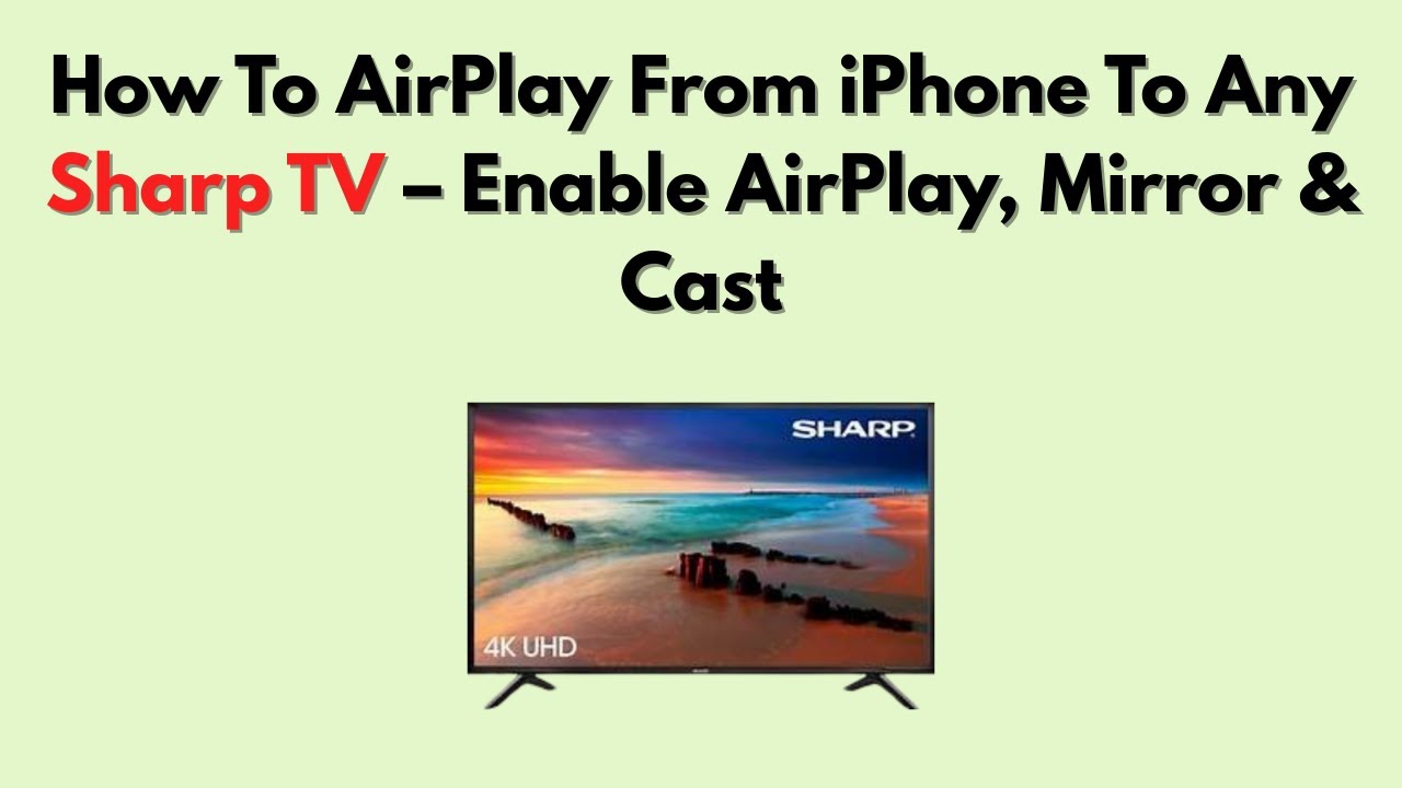 Как транслировать видео с iPhone на любой телевизор Sharp через AirPlay — включение AirPlay, Mirr...