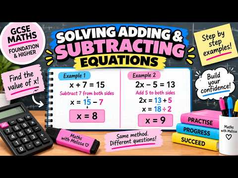 Basic Solving Adding & Subtracting Equations video thumbnail