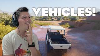 Im in me mums car! | Planet Zoo 2 - Research Vehicle Reveal!