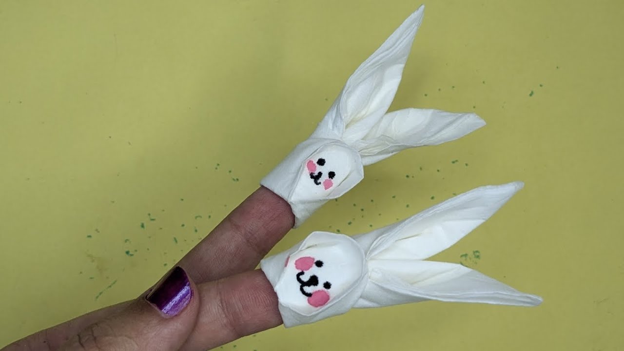 Tissue Rabbit Tutorial Rabbit on a figure made with tissue paper | toy rabbit for kids made ...