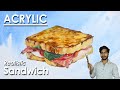 Acrylic Painting - Realistic Sandwich Painting | Acrylic Food Painting | Supriyo