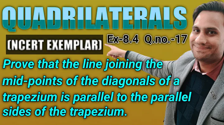 Prove that the line joining the mid-points of the diagonals of a trapezium is parallel to the para