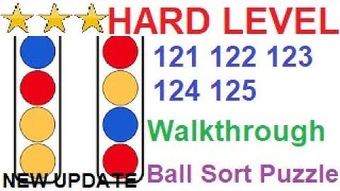 Ball Sort Puzzle Hard Level 121 122 123 124 125(New Update)