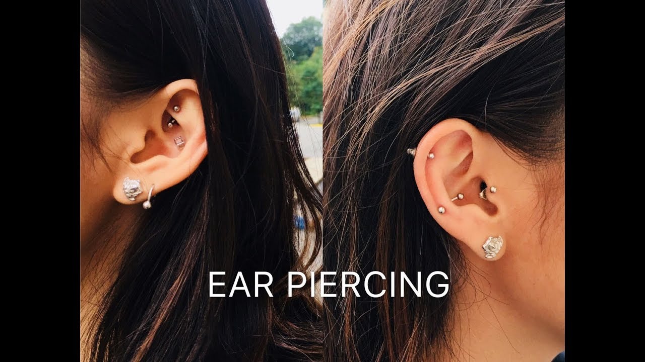 【Benny】Ear piercing|Conch,Rook,Snug,耳骨, 耳蜗|疼痛指数,我的悲惨经历,被UA空姐用箱子砸了！！