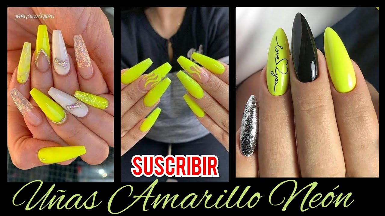 UÑAS AMARILLO NEON 👌❤️/TENDENCIA UÑAS 2020/nail 2020-2021/neón nail -  thptnganamst.edu.vn