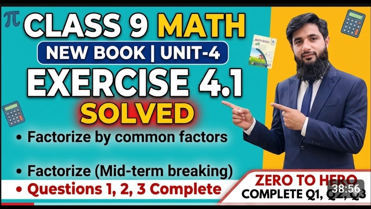 Class 9 Math New Book | Unit 4 Exercise 4.1 Complete Solved ...