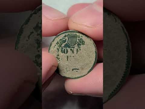 Cleaning off an 1891 United States Indian Head Penny #shorts