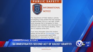 Racist graffiti discovered in second building on Syracuse University campus