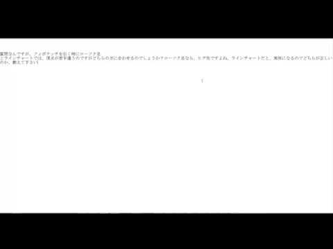 フィボナッチはローソク足で引いてからラインチャートに切り替える