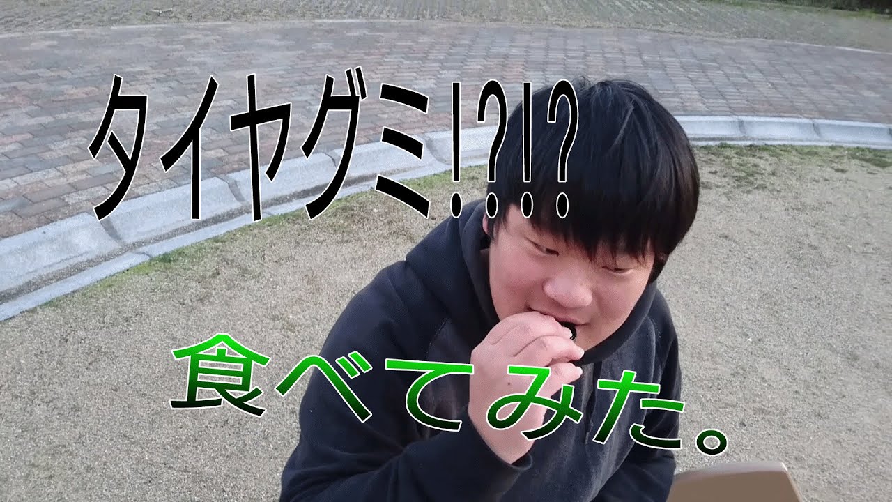 テンポの早い動画 編集遊び タイヤグミ食べてみた Youtube