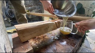 DIY Manual Sugarcane Press | How to make Sugarcane Juice