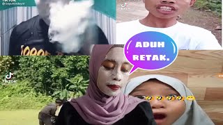 CHALLENGE TAHAN TAWA PAKE MASKER SAMBIL NONTON VIDEO LUCU VIRAL DI TIKTOK