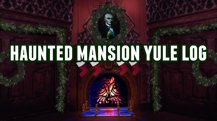 Disney's Haunted Mansion Yule Log Christmas Fireplace 4K