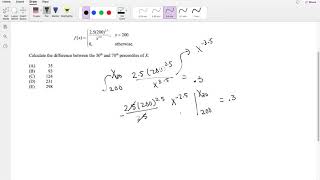 SOA Exam P Question 59 | Difference of Percentiles