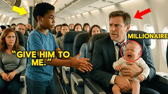 Millionaire’s Baby Cried Nonstop on the Plane — Until a Poor Black Boy Did Something SHOCKING